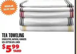 Len's Mill Stores TEA TOWELING offer