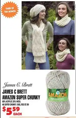 Len's Mill Stores JAMES C BRETT AMAZON SUPER CHUNKY offer