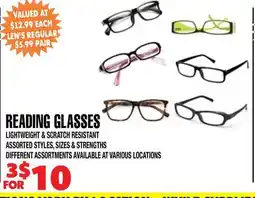 Len's Mill Stores READING GLASSES offer