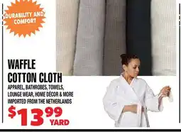 Len's Mill Stores WAFFLE COTTON CLOTH offer