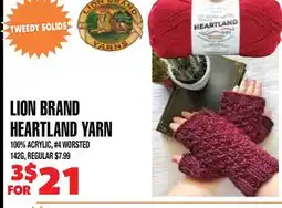 Len's Mill Stores LION BRAND HEARTLAND YARN offer