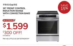 Goemans Appliances FRIGIDAIRE 30'' FRONT CONTROL INDUCTION RANGE WITH CONVECTION BAKE offer