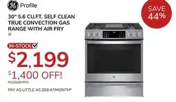 Goemans Appliances GE Profile 30 5.6 CU. FT. SELF CLEAN TRUE CONVECTION GAS RANGE WITH AIR FRY offer