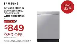 Goemans Appliances 24 46DB BUILT-IN STAINLESS STEEL DISHWASHER WITH THIRD RACK offer