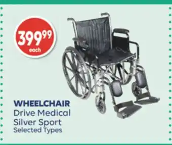 Wellwise by Shoppers WHEELCHAIR Drive Medical Silver Sport offer