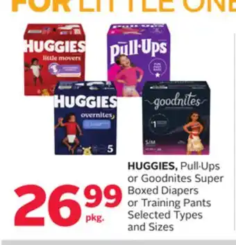 Rexall HUGGIES, Pull. Ups or Goodnites Super Boxed Diapers or Training Pants offer