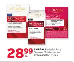 Rexall L' ORÉAL Revitalift Face Serums, Moisturizers or Creams offer