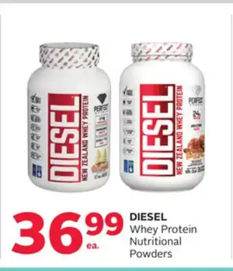 Rexall DIESEL Whey Protein Nutritional Powders offer