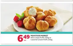 Rexall M & M FOOD MARKET Mini Cream Puffs 250g or Caramel Cream Puffs 240g offer