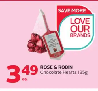 Rexall ROSE & ROBIN Chocolate Hearts offer