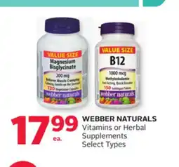 Rexall WEBBER NATURALS Vitamins or Herbal Supplements offer