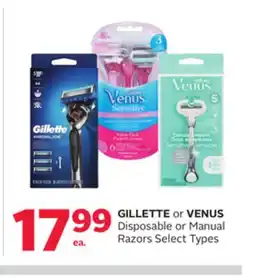 Rexall GILLETTE or VENUS Disposable or Manual Razors offer