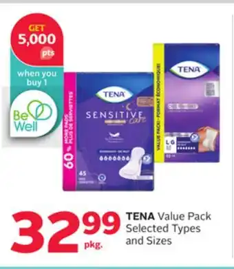 Rexall TENA Value Pack offer