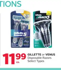 Rexall GILLETTE or VENUS Disposable Razors offer