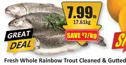 Starsky Fresh Whole Rainbow Trout Cleaned & Gutted offer