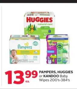 Rexall PAMPERS, HUGGIES or KANDOO Baby Wipes offer