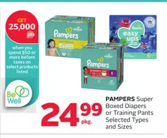 Rexall PAMPERS Super Boxed Diapers or Training Pants offer