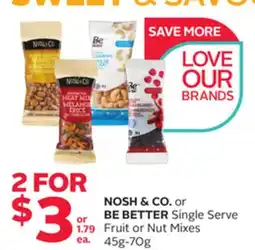 Rexall NOSH & CO. or BE BETTER Single Serve Fruit or Nut Mixes offer