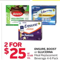 Rexall ENSURE, BOOST or GLUCERNA Meal Replacement Beverage offer