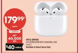 Shoppers Drug Mart APPLE AIRPODS 4TH GENERATION WITH CHARGING CASE offer