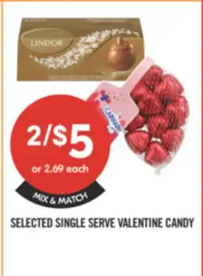 Shoppers Drug Mart SELECTED SINGLE SERVE VALENTINE CANDY offer