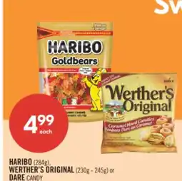 Shoppers Drug Mart HARIBO (284g), WERTHER'S ORIGINAL (230g - 245g) or DARE CANDY offer