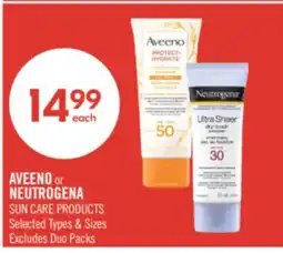 Shoppers Drug Mart AVEENO or NEUTROGENA SUN CARE PRODUCTS offer