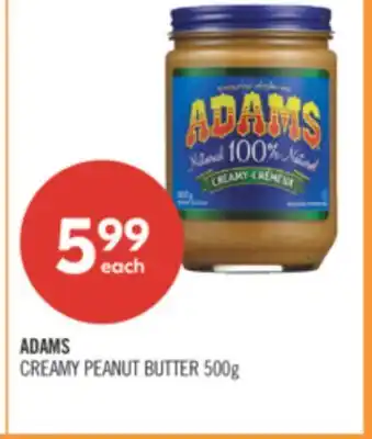 Shoppers Drug Mart ADAMS CREAMY PEANUT BUTTER offer