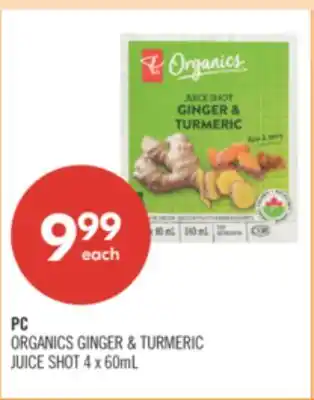 Shoppers Drug Mart PC ORGANICS GINGER & TURMERIC JUICE SHOT offer