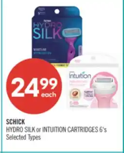 Shoppers Drug Mart SCHICK HYDRO SILK or INTUITION CARTRIDGES offer