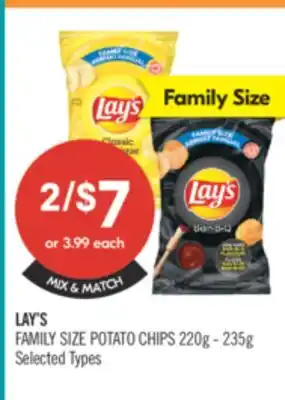 Shoppers Drug Mart LAY'S FAMILY SIZE POTATO CHIPS offer