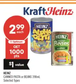 Shoppers Drug Mart HEINZ CANNED PASTA or BEANS offer