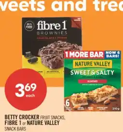 Shoppers Drug Mart BETTY CROCKER FRUIT SNACKS, FIBRE 1 or NATURE VALLEY SNACK BARS offer