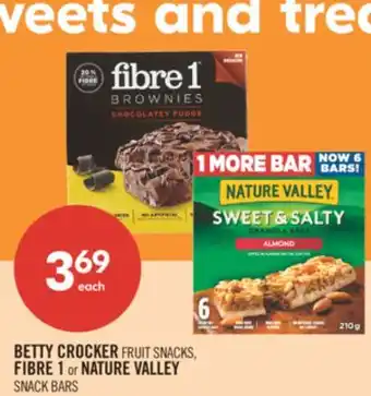 Shoppers Drug Mart BETTY CROCKER FRUIT SNACKS, FIBRE 1 or NATURE VALLEY SNACK BARS offer