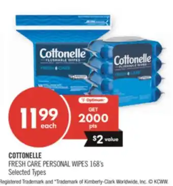 Shoppers Drug Mart COTTONELLE FRESH CARE PERSONAL WIPES offer