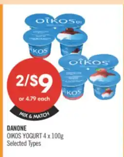 Shoppers Drug Mart DANONE OIKOS YOGURT 4 X 100 g offer