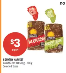 Shoppers Drug Mart COUNTRY HARVEST GRAINS BREAD offer