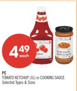 Shoppers Drug Mart PC TOMATO KETCHUP (1L) or COOKING SAUCE offer