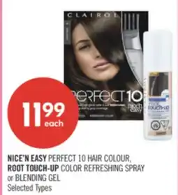 Shoppers Drug Mart NICE'N EASY PERFECT 10 HAIR COLOUR, ROOT TOUCH-UP COLOR REFRESHING SPRAY or BLENDING GEL offer