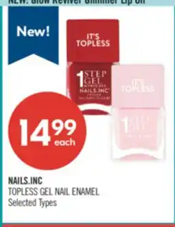 Shoppers Drug Mart NAILS.INC TOPLESS GEL NAIL ENAMEL offer