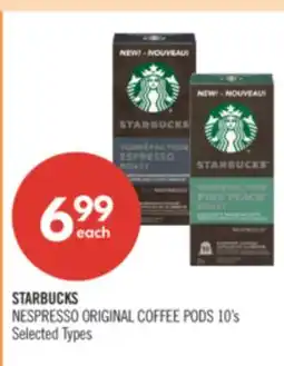 Shoppers Drug Mart STARBUCKS NESPRESSO ORIGINAL COFFEE PODS offer