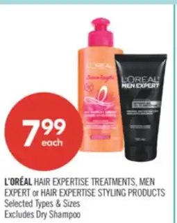 Shoppers Drug Mart L'ORÉAL HAIR EXPERTISE TREATMENTS MEN EXPERT OR HAIR EXPERTISE STYLING PRODUCTS offer