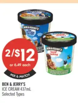 Shoppers Drug Mart BEN & JERRY'S ICE CREAM 473ml offer