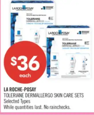 Shoppers Drug Mart LA ROCHE-POSAY TOLERIANE DERMALLERGO SKIN CARE SETS offer