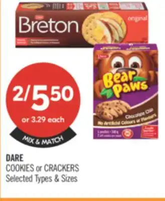 Shoppers Drug Mart DARE COOKIES or CRACKERS offer