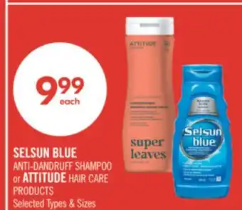 Shoppers Drug Mart SELSUN BLUE ANTI DANDRLIEF SHAMPOO or ATTITUDE HAIR CARE PRODUCTS offer