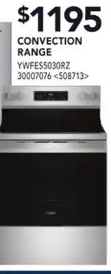 RONA Whirlpool CONVECTION RANGE offer