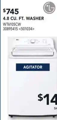 RONA LG 4.8 CU. FT. WASHER offer