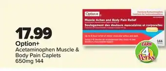 PharmaChoice Option+ Acetaminophen Muscle & Body Pain Caplets offer