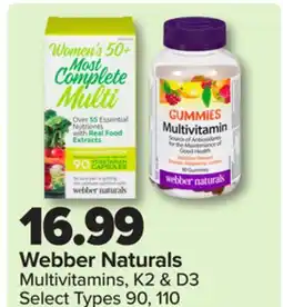 PharmaChoice Webber Naturals Multivitamins, K2 & D3 offer